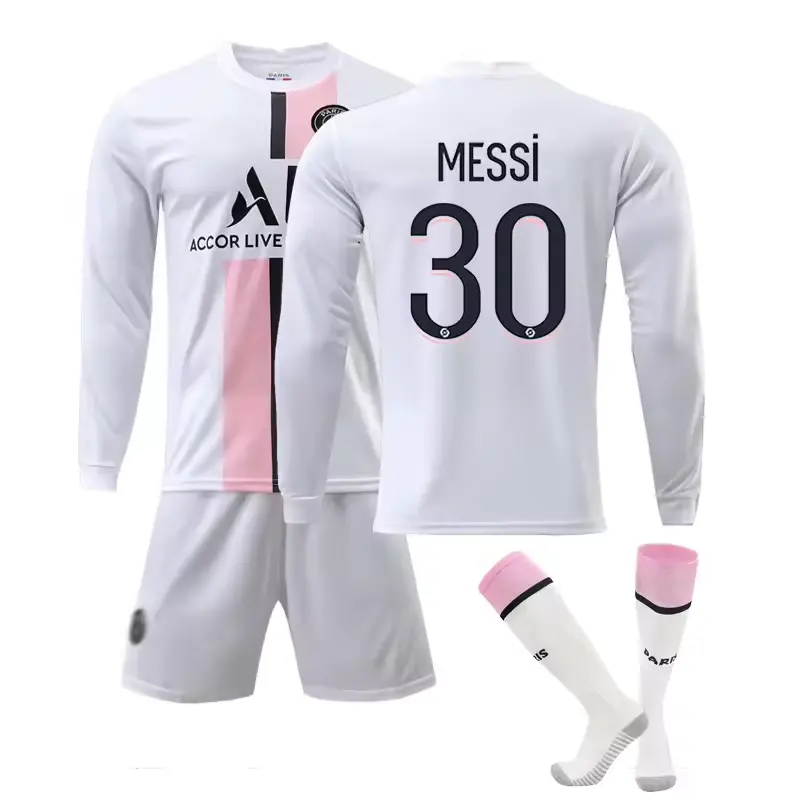 Wholesale football uniforms long-sleeved jacket jerseys men's autumn winter suits long pull-up sports Quick Dry Football Jersey