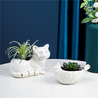 Pot de plantes en céramique pour décoration de la maison, motif animal, cactus de luxe, 1 pièce