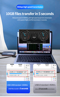 Transfer Data USB 4 USB 240W, kabel C-C 8K Video40Gbps untuk iPhone 16/Galaxy S23/MacBook/Thunderbolt /Monitor/stasiun Dok