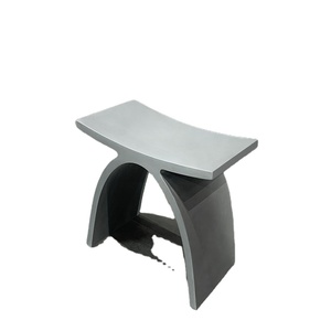 Taburete de <span class=keywords><strong>Baño</strong></span> de Piedra Artificial Blanco Gris Negro Verde, Banco de Ducha de Piedra Acrílica de Superficie Sólida - Product Image 3