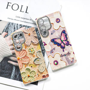 जिली ग्लिटर तेल पेंटिंग मोबाइल फोन मामले सैमसंग के लिए तितली फोन एक्सेसरीज s24 s25 अल्ट्रा प्लस - Product Image 6