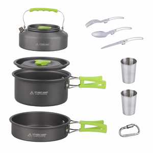 Starcamp 10-in-1 xách tay nhôm ngoài trời Bộ đồ nấu nướng dã ngoại & cắm trại công cụ dao kéo Bộ dụng cụ lộn xộn cho du lịch - Product Image 4