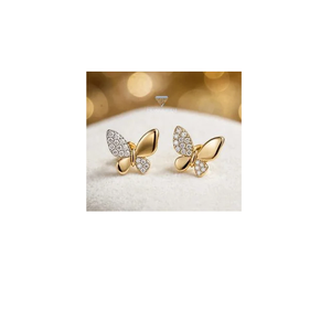 Pendientes de Diamantes en Oro Amarillo de 18 Quilates para Mujer, Joyería de Diseño Elegante para Bodas, Fiestas y Regalos Especiales - Product Image 2