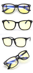 Uyku Lensleri Gözlükleri Mavi Işığı Engelleyen Pirinç Çivi Çerçeveli Gözlükler Turuncu Kırmızı Anti Radyasyon korumalı Gözlükler - Product Image 5