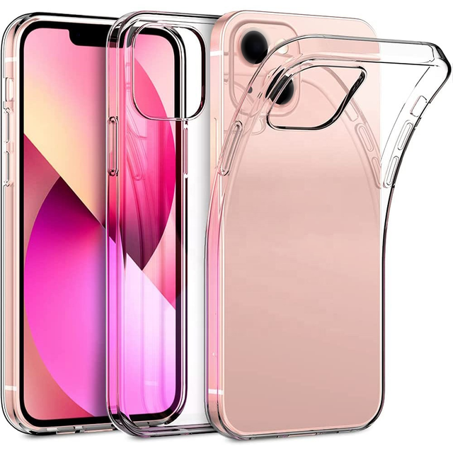 Transparent TPU High Clear Mobile Cell Phone Covers Cases for Apple iPhone 6 7 8 SE X XR XS 11 12 Mini Pro Max 5.4 6.1 6.7 13