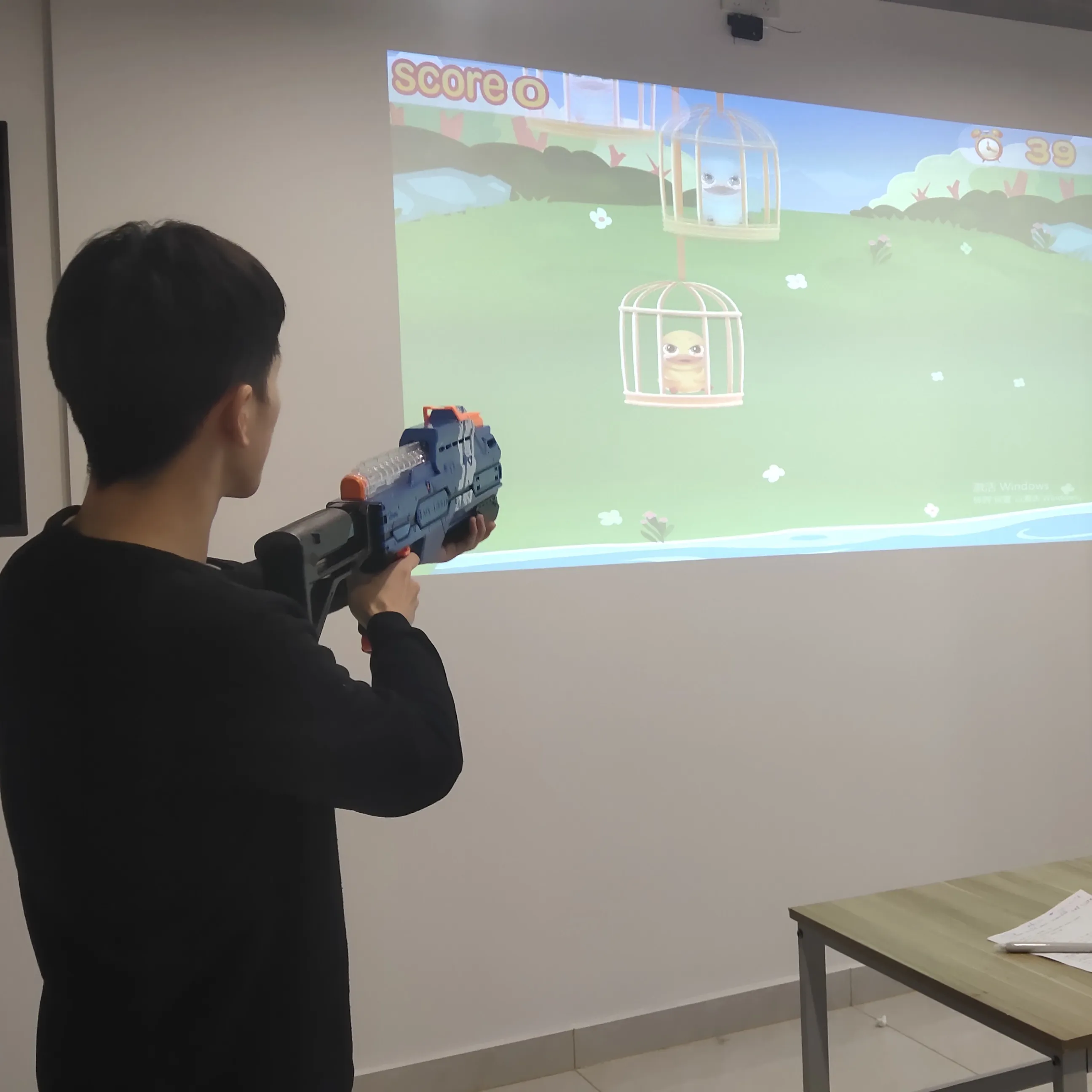 Smart Machine Gun Schieten 3D Video Interactieve Spelletjes Virtuele Meeslepende Game Voor Winkelcentrum, Pretpark Enorme Screen