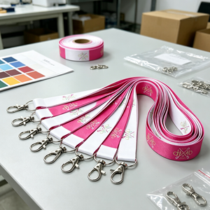 Porte-badge universel personnalisé en sérigraphie, cordon de cou en nylon et polyester, vente en gros de lanières personnalisées - Product Image 2