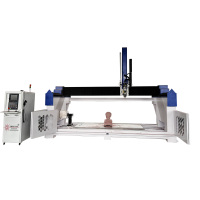 Machine de gravure CNC 5 axes pour la sculpture de mousse, le gravage et le fraisage 3D de sculptures en polystyrène expansé (EPS) pour modèles de têtes humaines