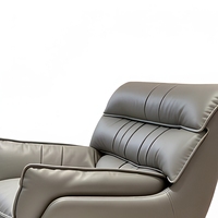 Fauteuil pivotant de salon moderne scandinave en cuir PU écologique, fauteuil de détente individuel de luxe pour salon, fauteuil d'appoint