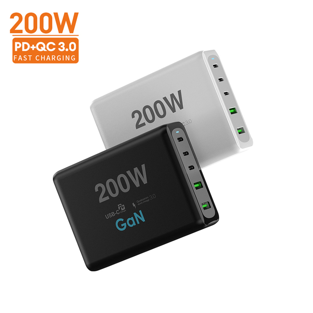 100W 150W 200W 245W GaN Charger Super Fast Charging PD Travel Charger 4 USB C 200W GaN PPS Wall Charger Adapter