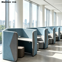 Bureau insonorisé moderne et réglable avec cloison pour la maison ou le bureau privé