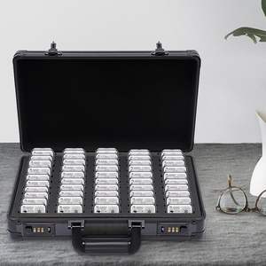 Estuche para 50 Monedas, Caja <span class=keywords><strong>de</strong></span> Almacenamiento <span class=keywords><strong>de</strong></span> Monedas con Asa, Estuche <span class=keywords><strong>de</strong></span> Exhibición para Monedas - Product Image 3