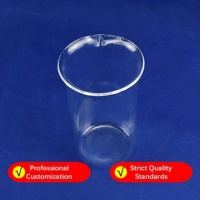 Gobelet/Verre en quartz fondu SiO2 de pureté 99,99 %, résistant à la chaleur, transparent, pour usage en laboratoire et semi-conducteurs, tailles personnalisées, 1100°C, thermique