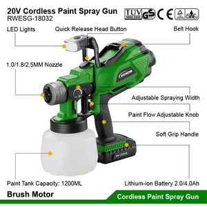 Venta <span class=keywords><strong>de</strong></span> <span class=keywords><strong>pistola</strong></span> <span class=keywords><strong>de</strong></span> pintura en aerosol inalámbrica con batería <span class=keywords><strong>de</strong></span> litio <span class=keywords><strong>de</strong></span> 18V/20V con luces LED pistolas <span class=keywords><strong>de</strong></span> pulverización <span class=keywords><strong>de</strong></span> pintura eléctricas portátiles - Product Image 3