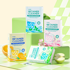Comprimés effervescents nettoyants orthodontiques pour aligneurs transparents, élimination des taches, saveur fruitée, personnalisation anglaise, nettoyage OEM - Product Image 1