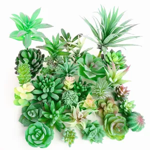 Bonsai de plástico artificial, pote de cerâmica para bonsai, plantas suculentas artificiais, mini suculentas