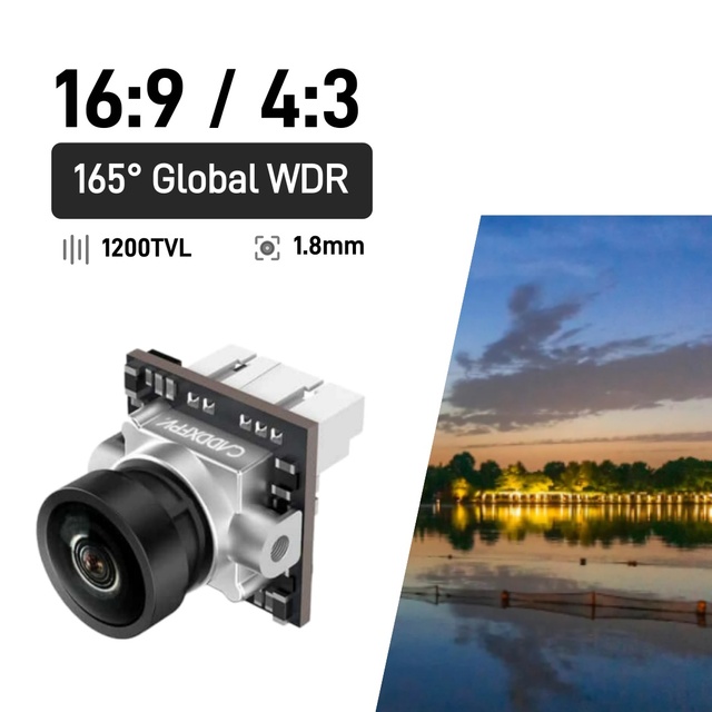 Caddx Ant 2g Ultra Light Nano FPV Camera 1200TVL 165° Wide Angle 1.8mm Lens Global WDR 3D DNR for Tiny Whoop Toothpick Cinewhoop