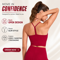 Débardeur de yoga pour femme à col halter en V profond, compression ajustée, maintien élevé à l'avant, séchage rapide, pour la course, l'entraînement et le fitness