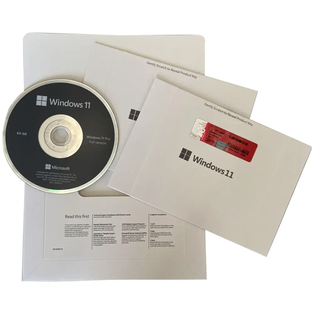 Windows 11 직업적인 DVD 100% 활성화 온라인 세계적으로 빨간 스티커 Windows 11 직업적인 중요한 제품