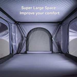 Tente <span class=keywords><strong>de</strong></span> toit rigide pour 2 personnes, structure en aluminium, 213x136x100cm, capacité <span class=keywords><strong>de</strong></span> charge 300kg, matelas 7cm, protection UV50+, imperméable 3000mm, 4 saisons, pour SUV - Product Image 5