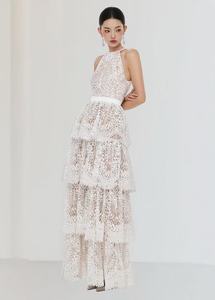 Nouvelles arrivées Seven Color Ramadan 2026 <span class=keywords><strong>Robe</strong></span> de mariée à col rond sans manches, coupe ajustée, broderie ajourée soluble dans l'eau - Product Image 2