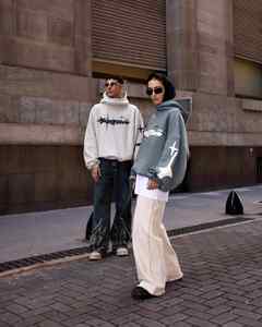 Yingling เสื้อฮู้ดดี้พิมพ์ลาย DTG ที่กำหนดเอง400กรัมสำหรับผู้ชายโอเวอร์ไซส์พิมพ์พัฟเฮฟวี่เวทมีฮู้ดสองชั้น - Product Image 2