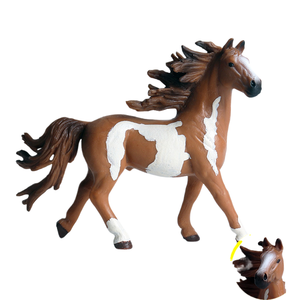 Yxs juguete para niños simulación sólida modelo animal mano de plástico do Qianli ocho Jun mapa carrera de caballos salvajes - Product Image 1