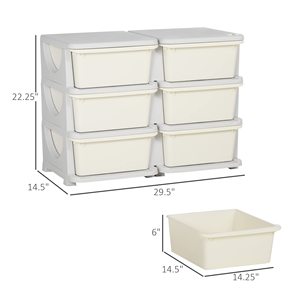 Armoire de rangement moderne à 3 niveaux pour enfants coffre à tiroirs et jouets boîte de rangement bibliothèque bacs en plastique armoire placard meubles pour salle de bain - Product Image 2