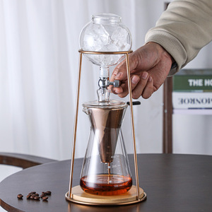 Ensemble de cafetière à infusion froide écologique en acier inoxydable et en verre borosilicate transparent <span class=keywords><strong>pour</strong></span> café glacé à dégoulinement - Product Image 4
