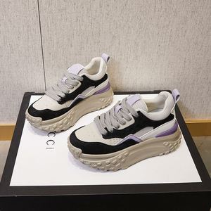 Nouvelles chaussures de sport à semelle épaisse pour femmes, style printemps-automne, bout rond, lacets, chaussures de sport décontractées pour femmes - Product Image 6