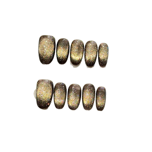 Uñas Postizas Hechas a Mano, Paquete de Acrílico Personalizado, Uñas Acrílicas con Diseño Personalizado, Uñas Postizas Navideñas - Product Image 1