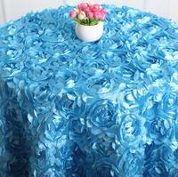 Nappe de table à fleurs, nappe de table rose, nappe de table ronde de 120 cm pour mariage, fête, décoration florale