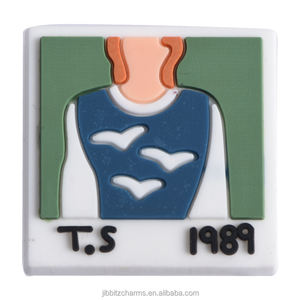 Venta caliente última cantante de <span class=keywords><strong>Taylor</strong></span> <span class=keywords><strong>Swift</strong></span> Zueco zapato encantos PVC zuecos encantos zapato decoración encantos - Product Image 3