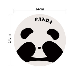 Youlttan Tấm lót bàn mềm cách nhiệt chống nước chống dầu có thể giặt được hình gấu trúc dễ thương Tấm lót bàn ăn tối chống trượt hình tròn - Product Image 5