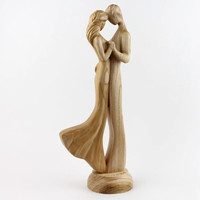 Première danse sculpture sur bois artisanat sculptures sur bois sculpture figurines en bois couple statue art décor cadeau anniversaire de mariage