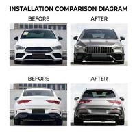 Kits Carrosserie Complets Style CLA45 avec Calandre, Kit de Conversion Extérieur Facelift, Pièce Auto pour Mercedes-Benz CLA W118 2019-2025