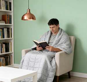 Couverture lestée rafraîchissante en bambou à 7 couches, 60"x80" 3.5kg pour un sommeil confortable, prix usine, vente chaude - Product Image 1