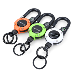 Chất Lượng Cao Biểu Tượng Tùy Chỉnh Ngoài Trời Carabiner Kim Loại Dây Có Thể Thu Vào La Bàn Huy Hiệu Reel Chủ Leo Núi Móc Chìa Khóa Với La Bàn - Product Image 3