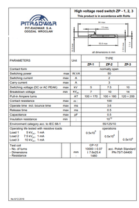 Interruptor de Lengüeta de Alta Tensión HKFAST Serie DOLAM ZP-1 NO AT100-120 50W 2A-5KV utilizado en relés de lengüeta y cargadores de vehículos eléctricos - Product Image 3