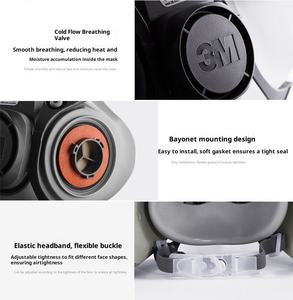 <span class=keywords><strong>Demi</strong></span>-<span class=keywords><strong>masque</strong></span> de haute qualité, respirateur à peinture bon marché avec protection contre la poussière et les gaz, écrans faciaux - Product Image 6