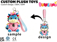 Porte-clés en peluche dinosaure mignon, jouet en peluche doux en coton, taille personnalisée pour pendentif de sac à dos, cadeau d'anniversaire