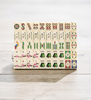 Jeu de Mahjong pour quatre personnes avec table de Mahjong sculptée en acrylique couleur ivoire, jeu d'échecs, cadeau, fabriqué en Chine