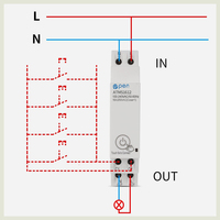 Interrupteur intelligent de type relais sur rail DIN 18 mm, télécommande par application Tuya WIFI, moniteur d'énergie, minuterie, interrupteur relais pour la maison