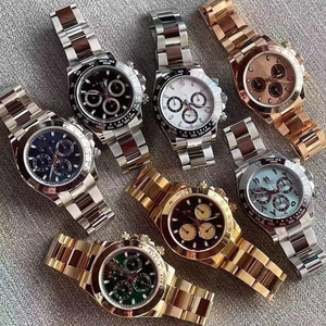 Montres mécaniques de luxe pour hommes, vente en gros d'usine, cadran de designer avec affichage, bracelet en acrylique, cadran de 41 mm, fonction de plongée, mouvement ETA - Product Image 4