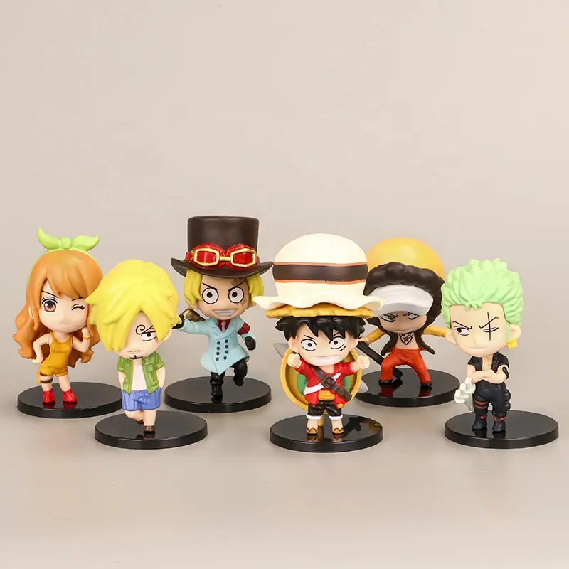 6 buah/set mainan koleksi dekorasi Model karakter Luffy Sauron Anime satu bagian figur aksi satu bagian figur Aksi