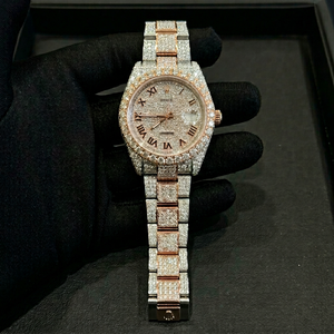 Fully Iced Out Moissanite Diamond Watch Designer <b>Wristwatch</b> for Fashion Wedding Wear Watch Available For Sale - Product Image 1