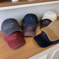 Nueva Gorra de Béisbol Unisex Estilo Coreano con Letras Bordadas, Visera Ancha, Ajustable, Material de PVC, para Todas las Temporadas, Moderna, para Parejas