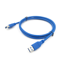 Kabel Ekstensi USB 3.0 Male Male dengan Pelindung Kepang, Konduktor Logam, dan Selubung PVC, Panjang 0.5m/1m/1.5m/2m/3m/5m untuk Komputer dan Kamera