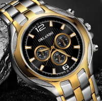 Nouveaux Produits ORLANDO 002 Top Qualité Hommes Montre À Quartz En Acier Inoxydable Pour Hommes Montre-Bracelet Masculino Relogio Saat