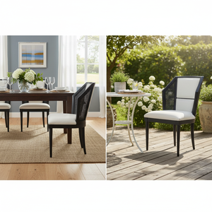 Premium Quality <b>Cane</b> Back Dining <b>Chair</b> Modern Elegant Design Durable Eco Friendly Upholstered Seat for Indoor and Outdoor Use - Product Image 3